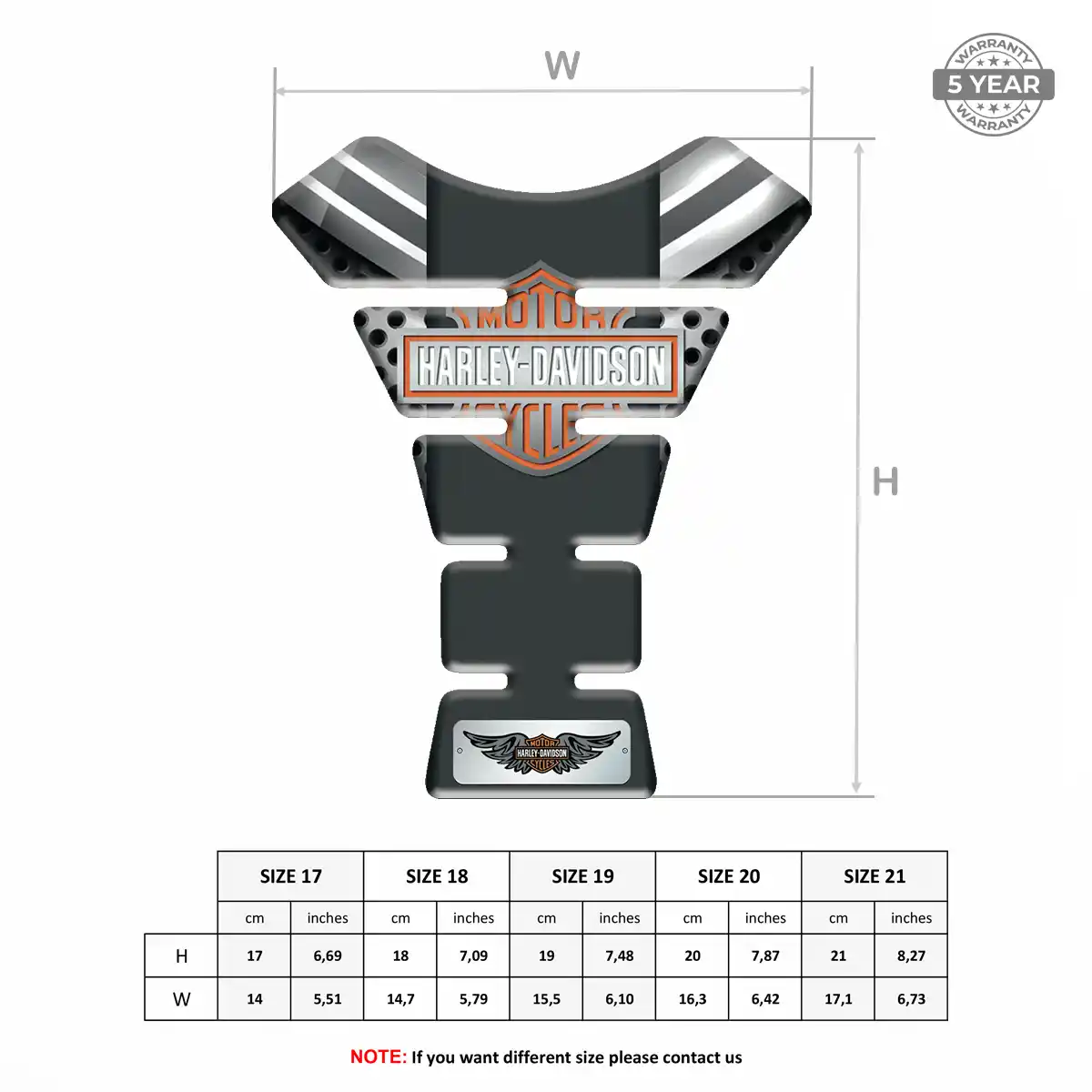 Harley Tank Protector Pad Motorcycle Signature Grade