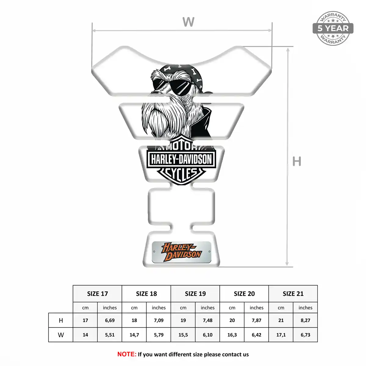 Harley Tank Protector Pad Prestige Line