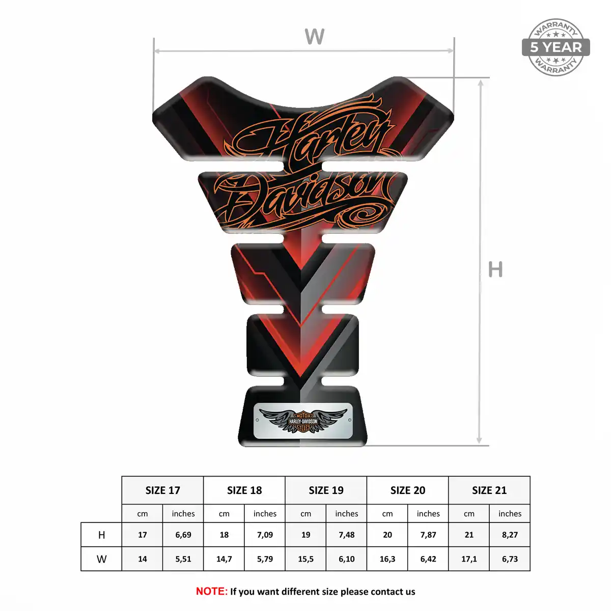 Harley Tank Protector Pad Sleek Style