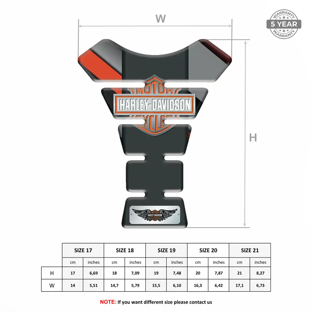 Harley Tank Protector Pads Elite Finish