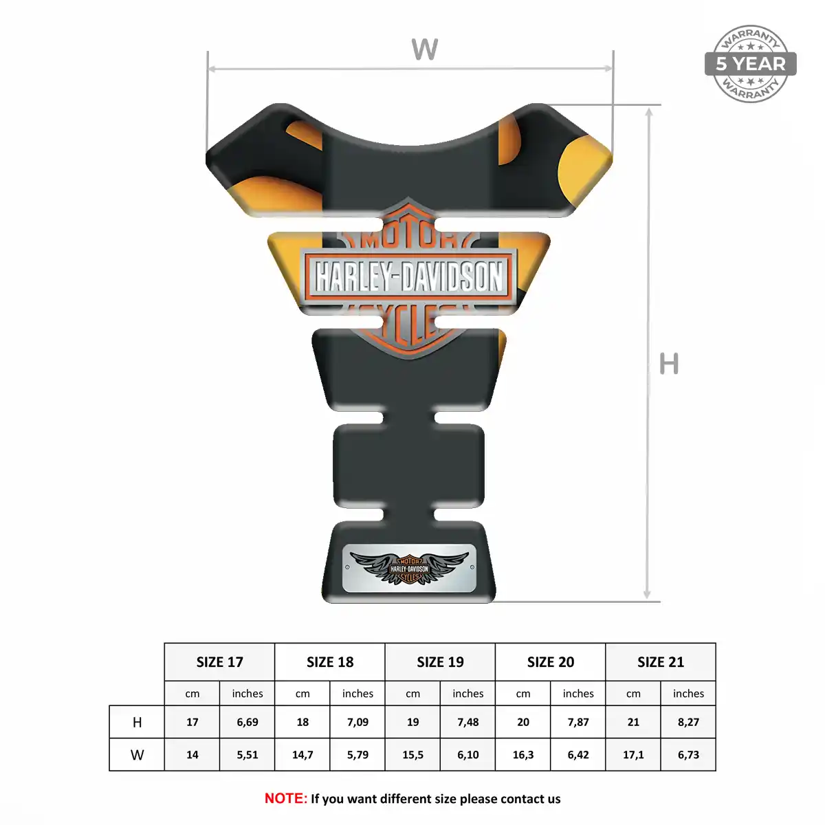 Harley Tank Protector Pads Motorbike Elite Finish