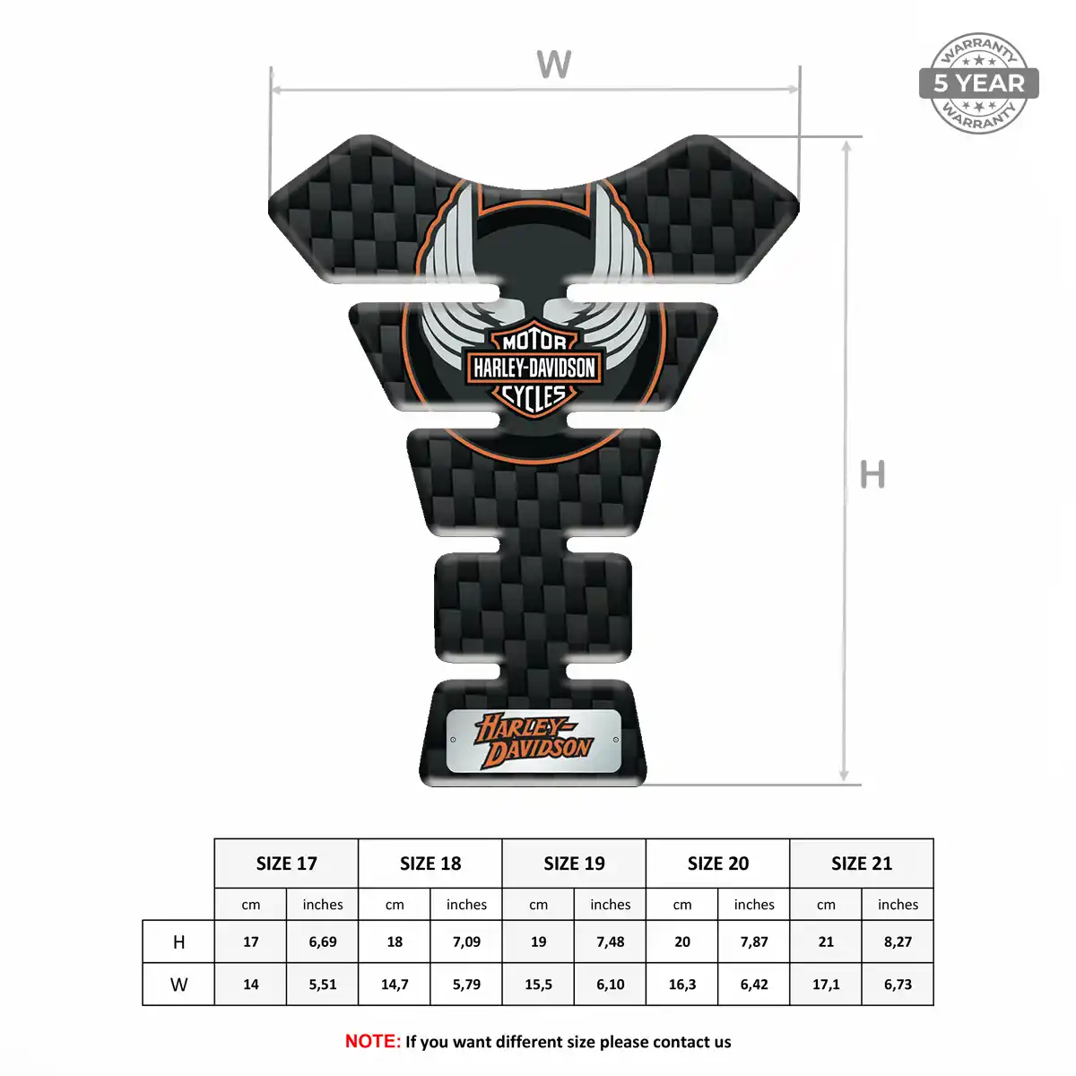 Harley Tank Protector Pads Motorbike Prestige Line