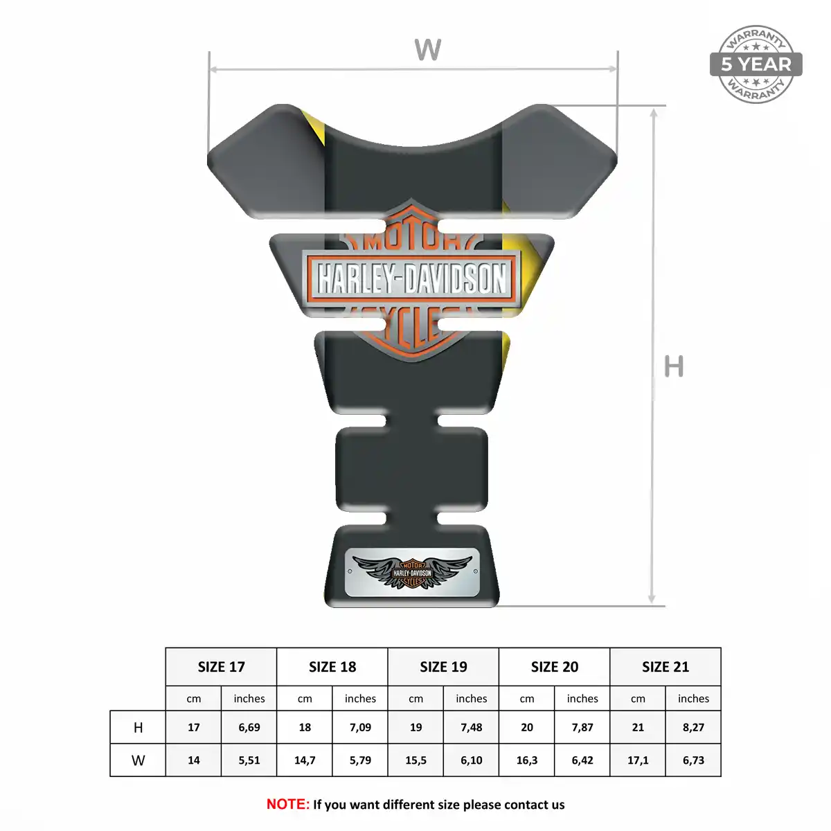 Harley Tank Protector Pads Motorbike Refined Design