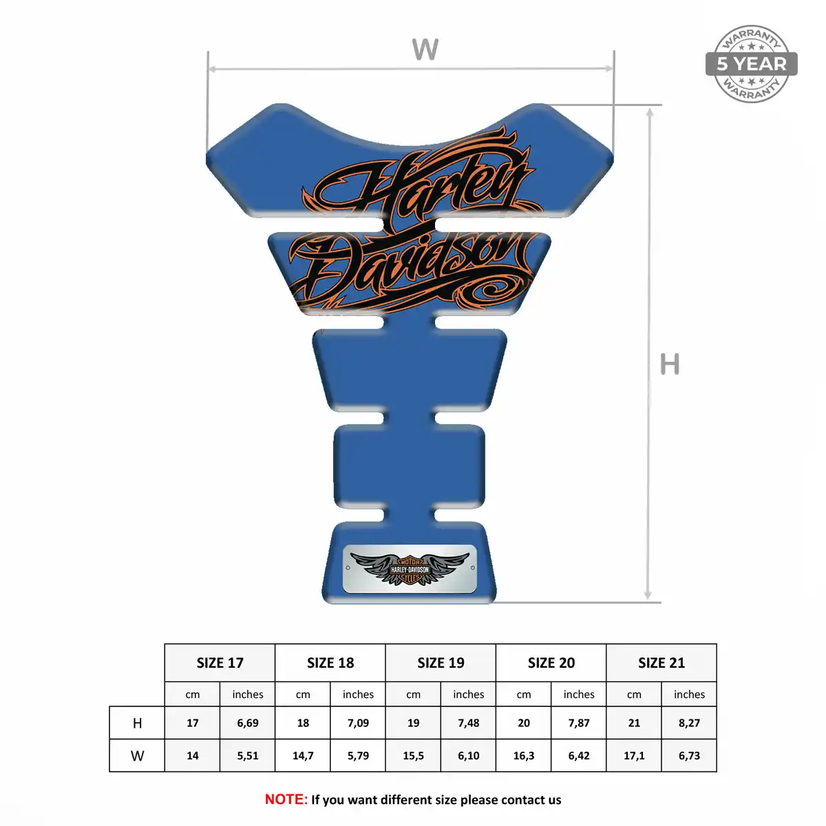 Harley Tank Protector Pads Motorbike Signature Grade
