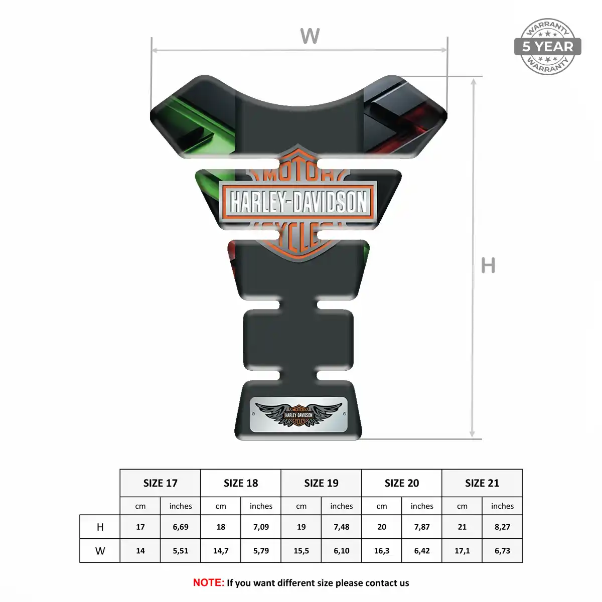 Harley Tank Protector Pads Motorbike Sleek Style
