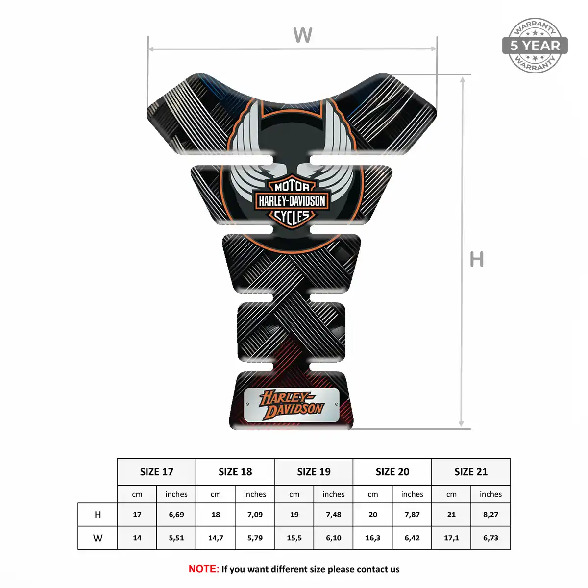 Harley Tank Protector Pads Motorbike Superior Craft