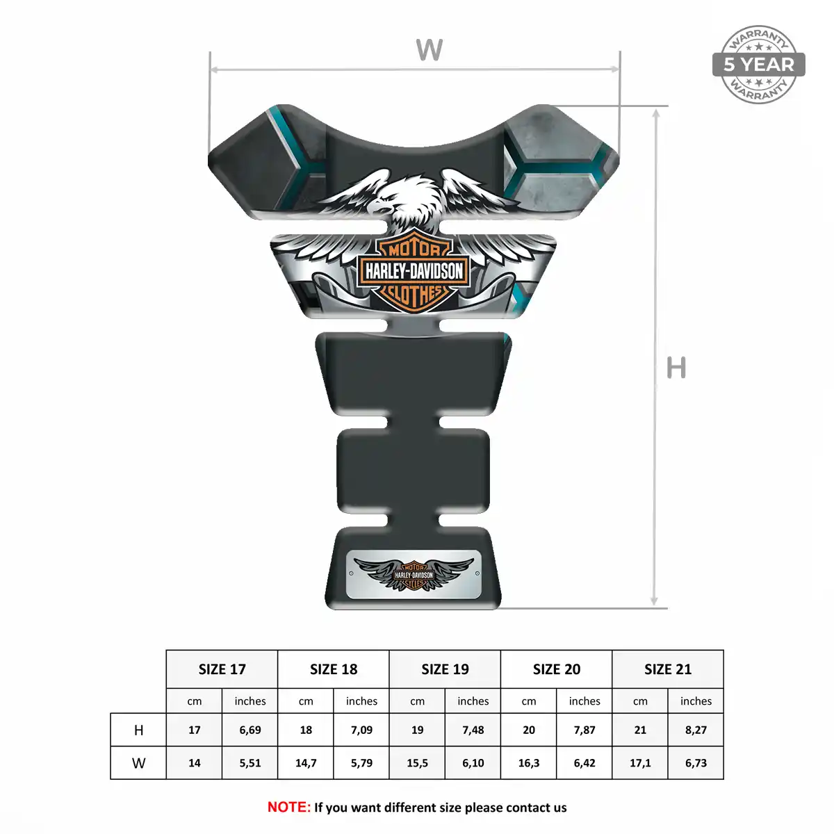 Harley Tank Protector Pads Motorcycle Prestige Line