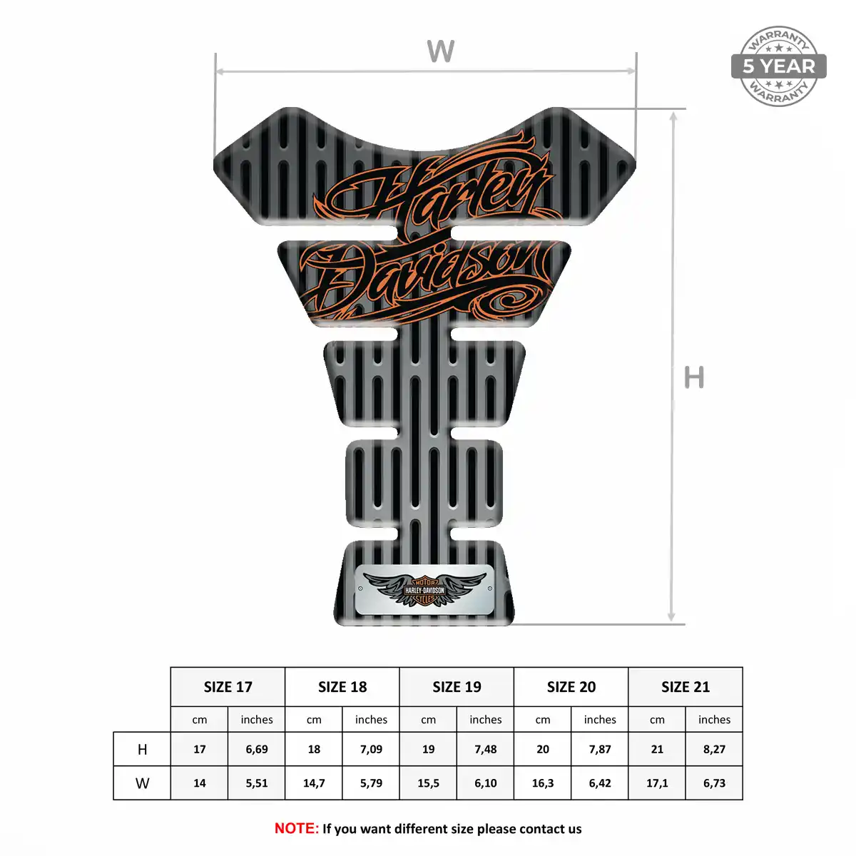 Harley Tank Protector Pads Motorcycle Signature Grade
