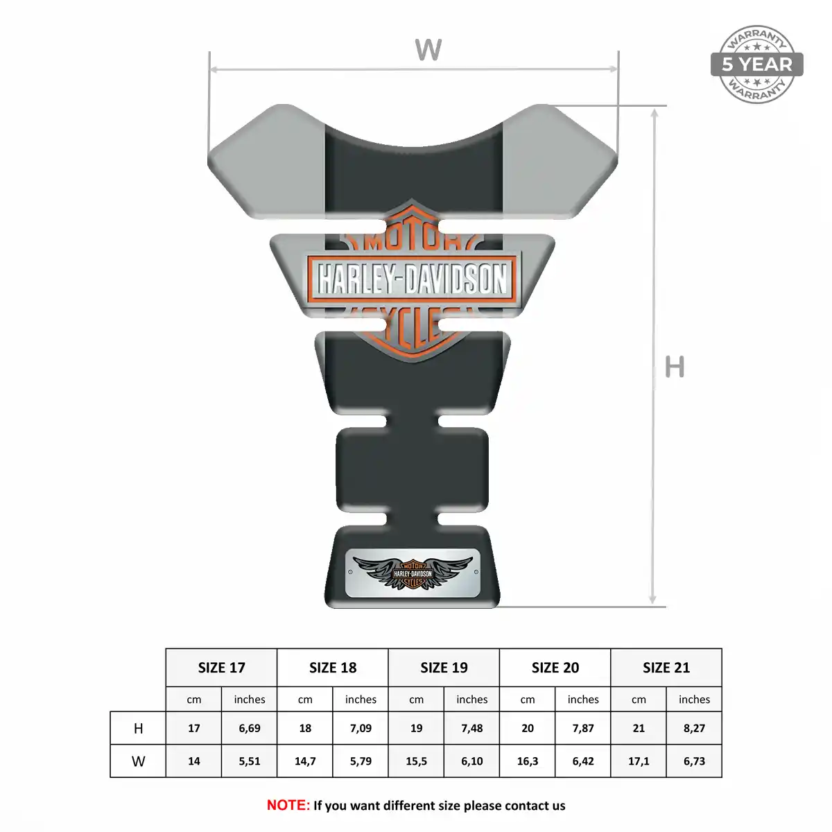 Harley Tank Protector Pads Motorcycle Sleek Style