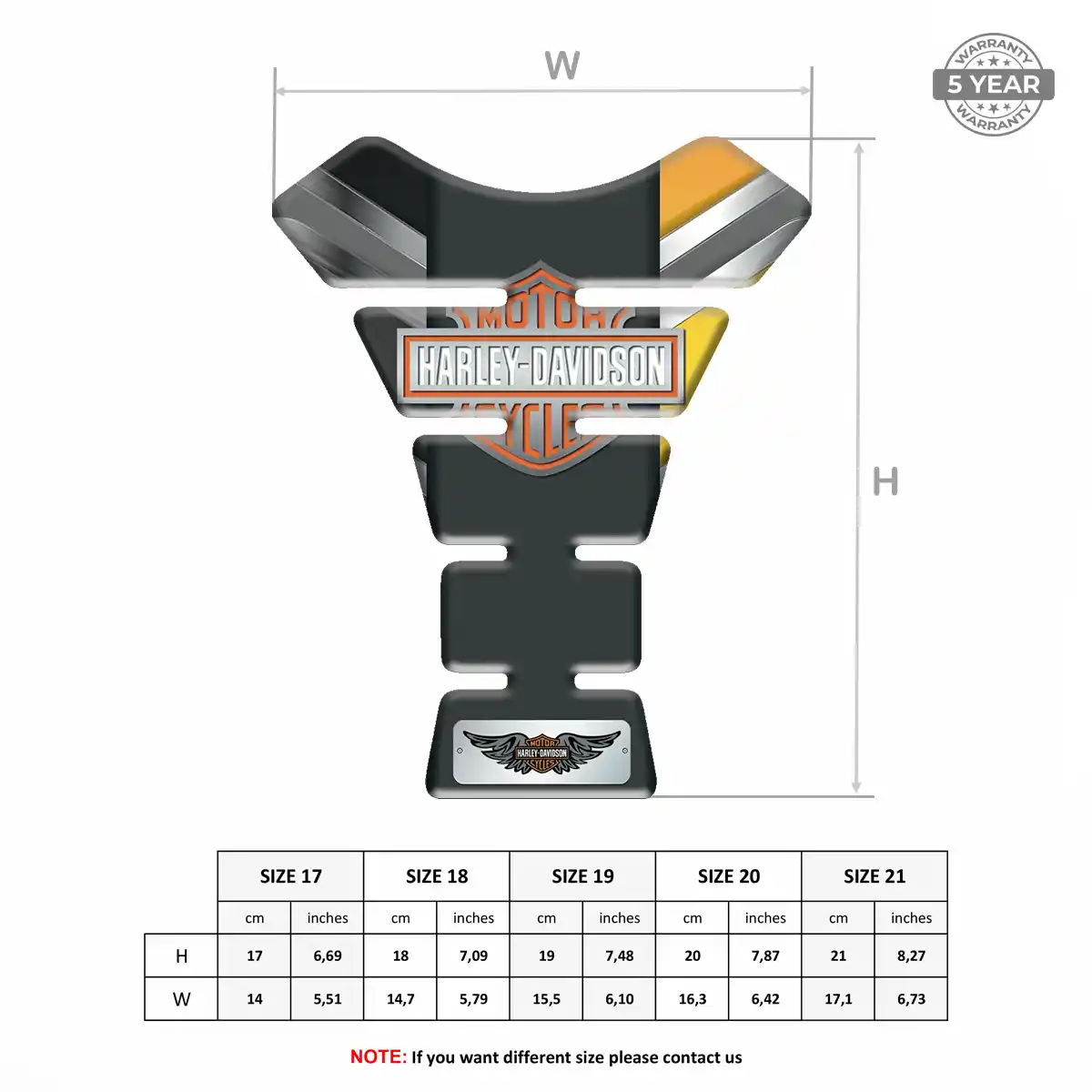 Harley Tank Sticker Elite Finish