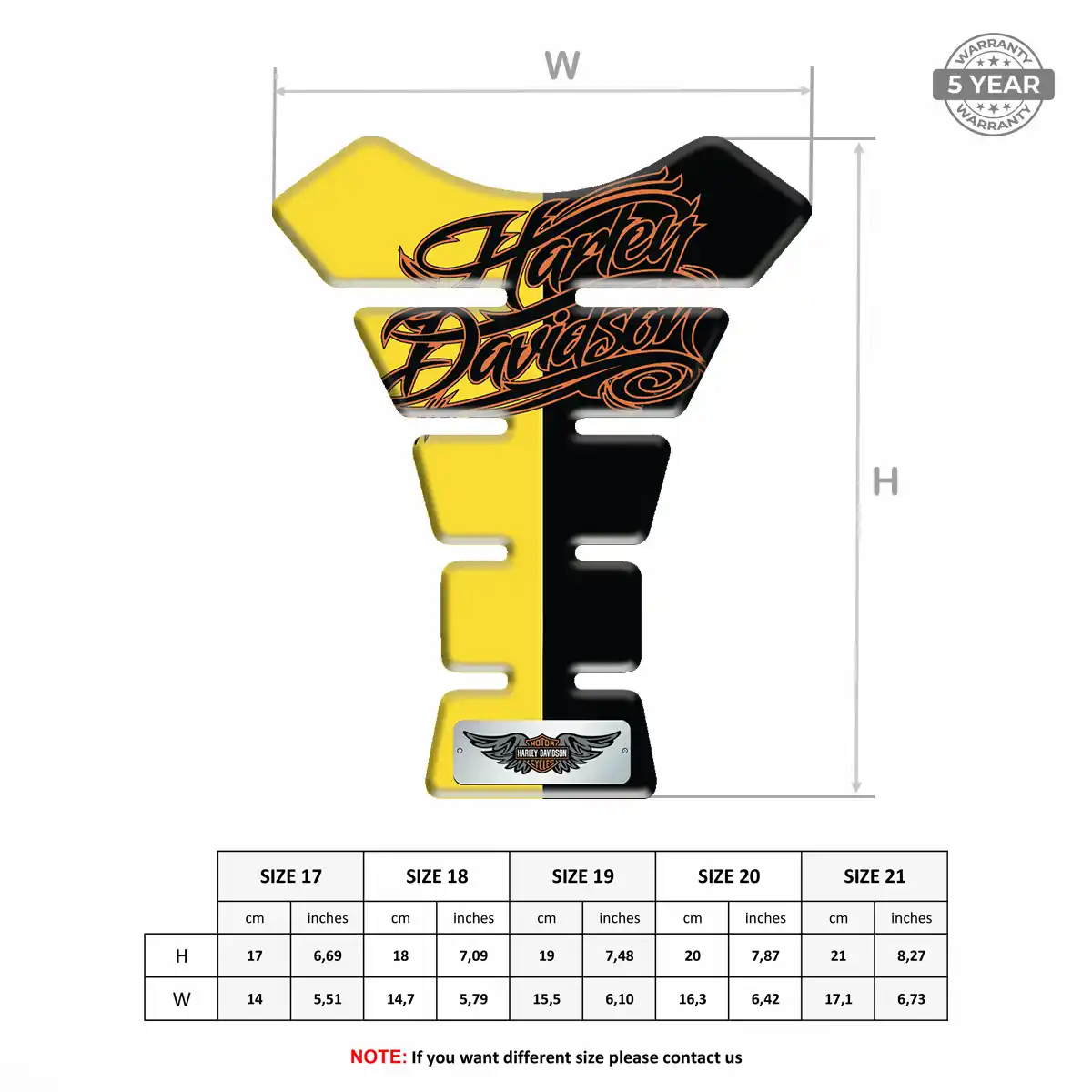 Harley Tank Sticker Refined Design