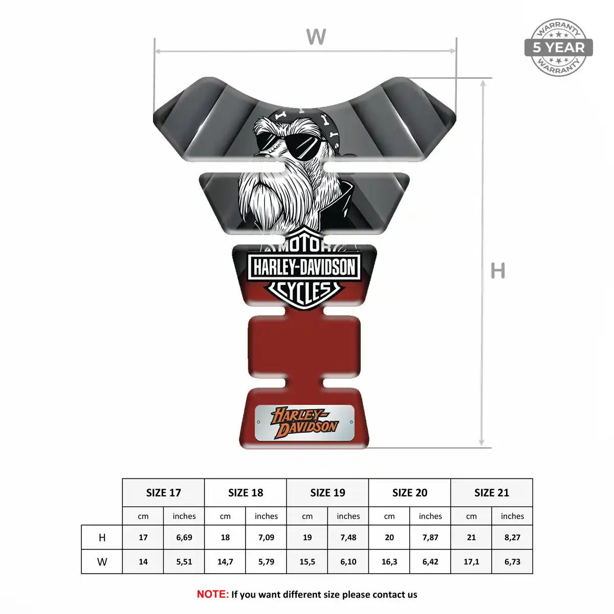 Harley Tank Sticker Sleek Style