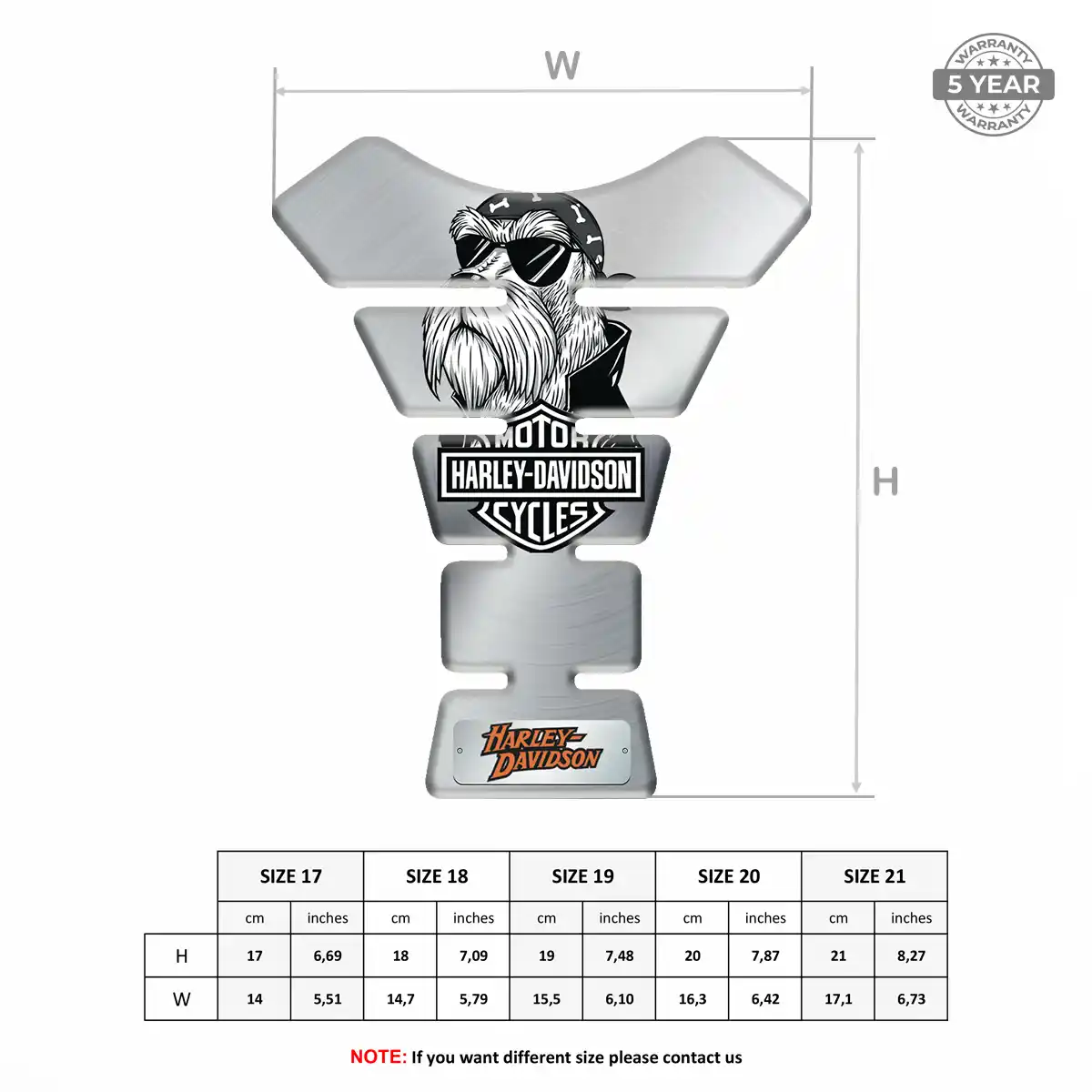 Harley Tank Sticker Superior Craft