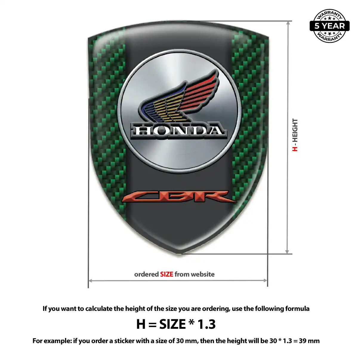 Honda 3D Badge Sticker Exclusive Series