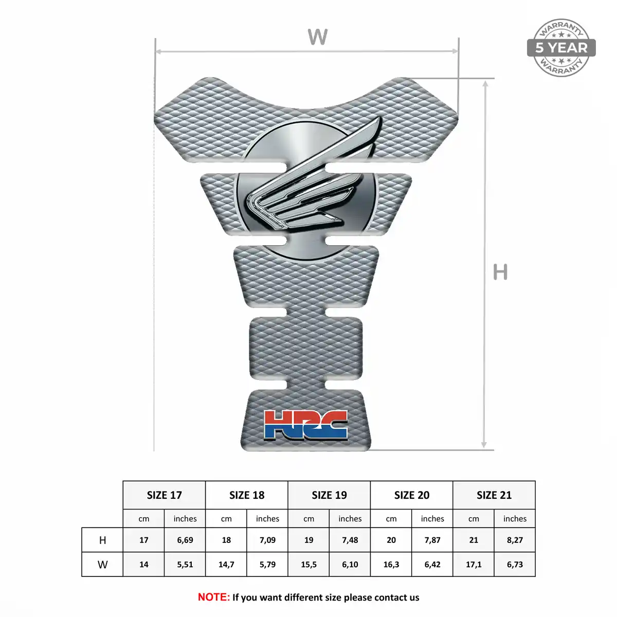 Honda 3D Domed Tank Pad Elite Edition