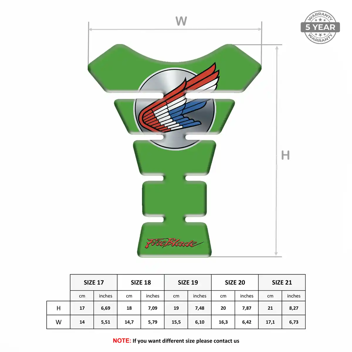 Honda 3D Domed Tank Pad Exclusive Series