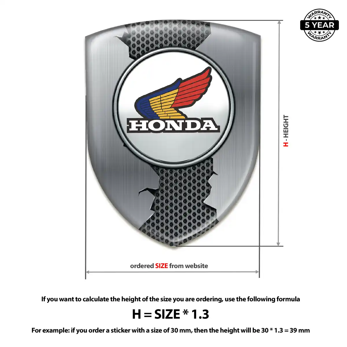 Honda 3D Gel Sticker Elite Edition