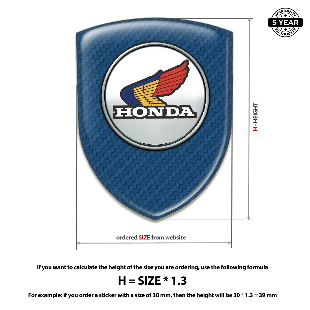 Honda 3D Gel Sticker Noble Edition
