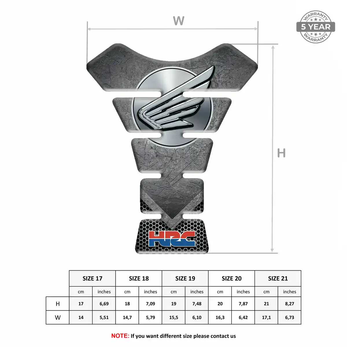 Honda 3D Gel Tank Pad Noble Edition