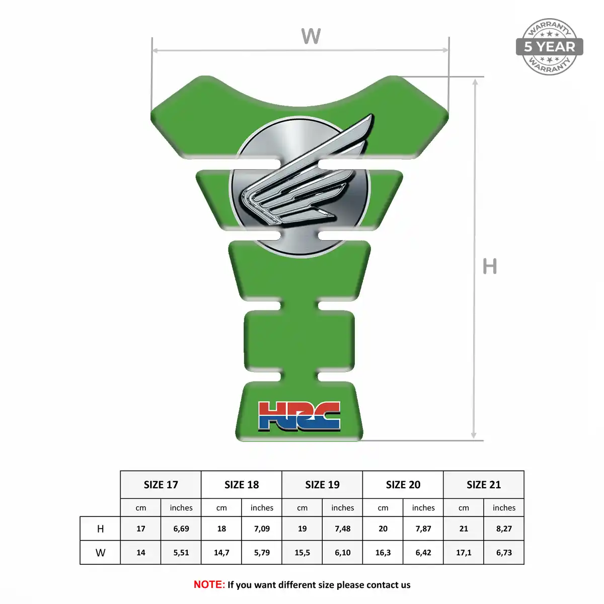 Honda 3D Gel Tank Pad Superior Craft