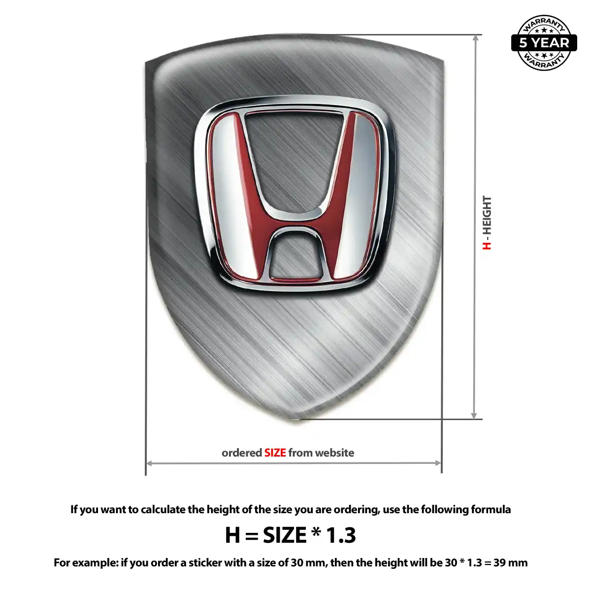 Honda 3D Logo Sticker Elite Edition