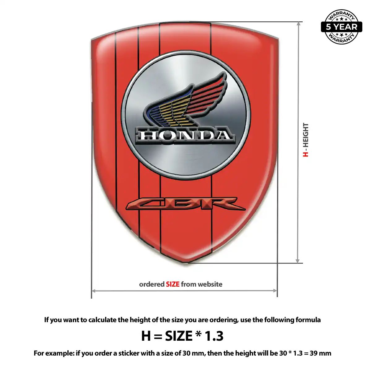Honda 3D Logo Sticker Prestige Line