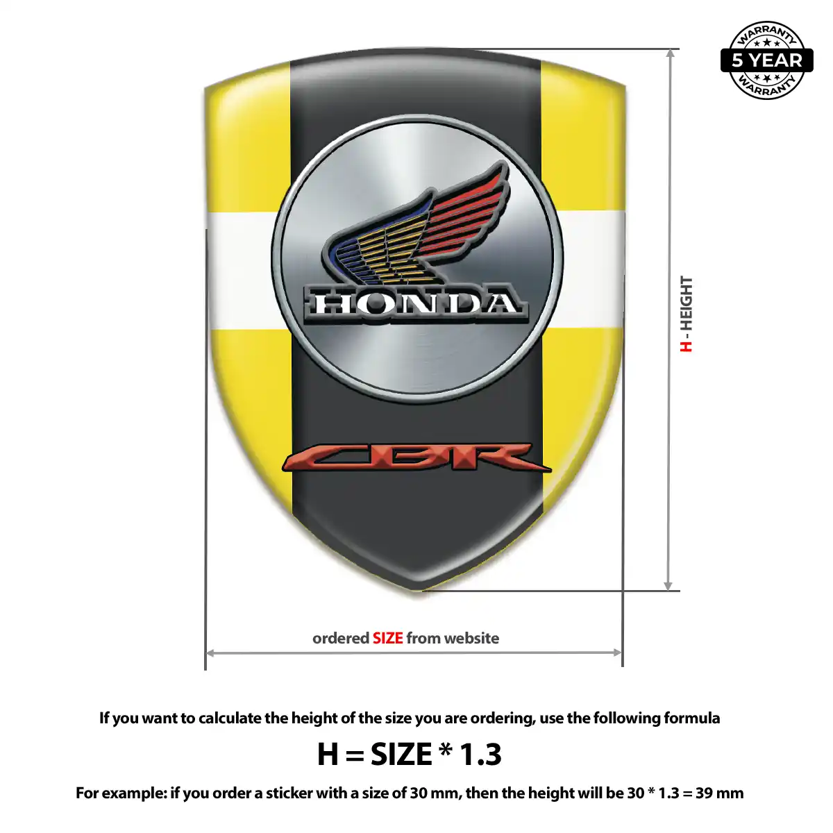 Honda 3D Resin Sticker Elite Edition