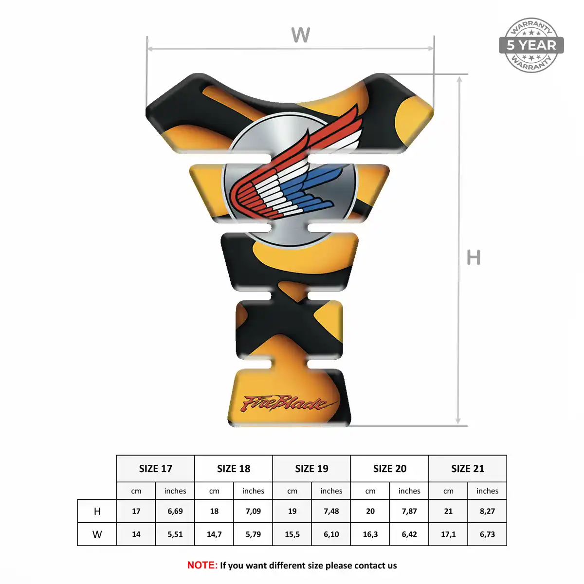 Honda 3D Tank Pad Prestige Line