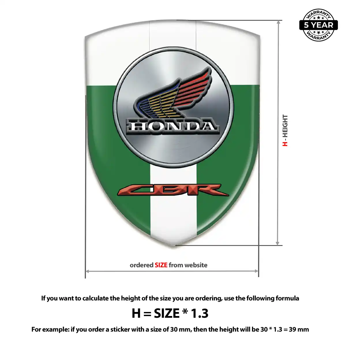 Honda Automotive Emblem Sticker Deluxe Edition