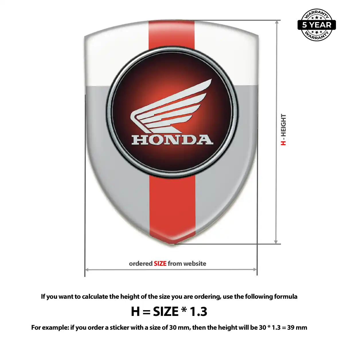 Honda Automotive Emblem Sticker Elite Edition
