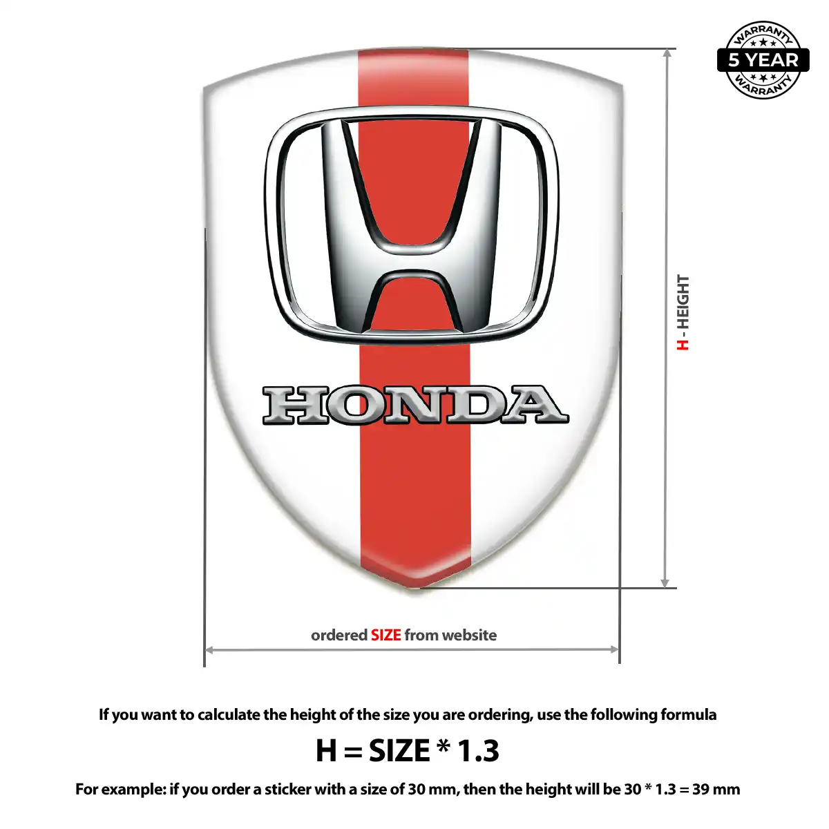 Honda Automotive Emblem Sticker Exclusive Series