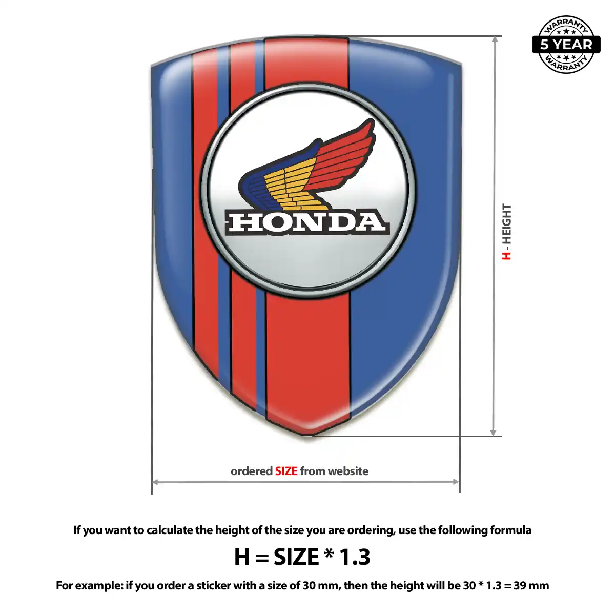 Honda Automotive Emblem Sticker Interior Elegance