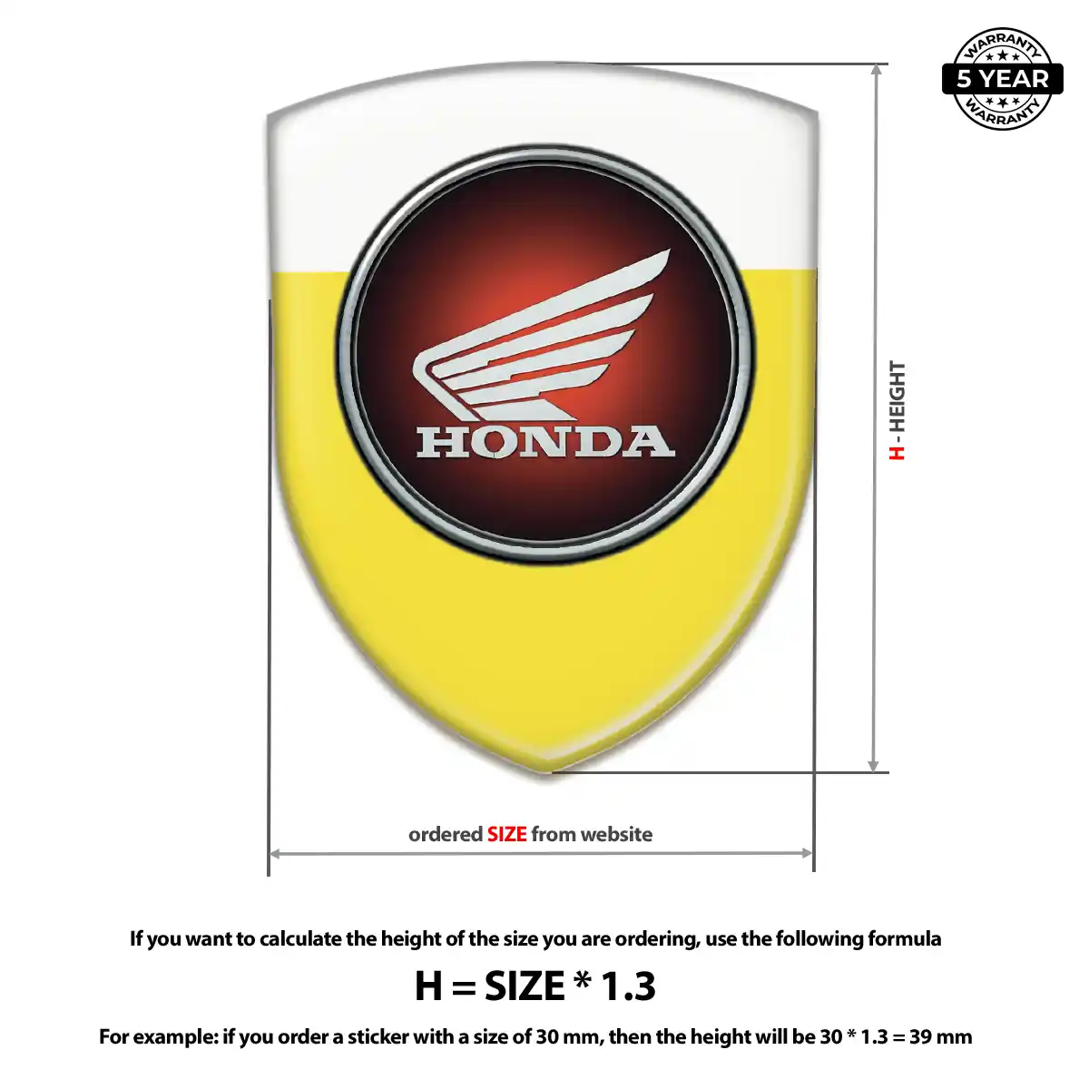Honda Automotive Emblem Sticker Interior Luxe