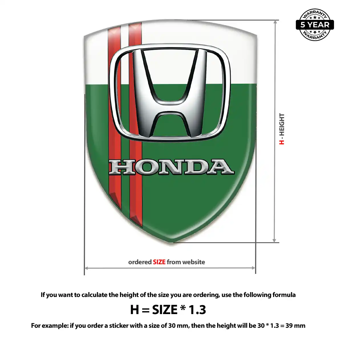 Honda Automotive Emblem Sticker Noble Edition