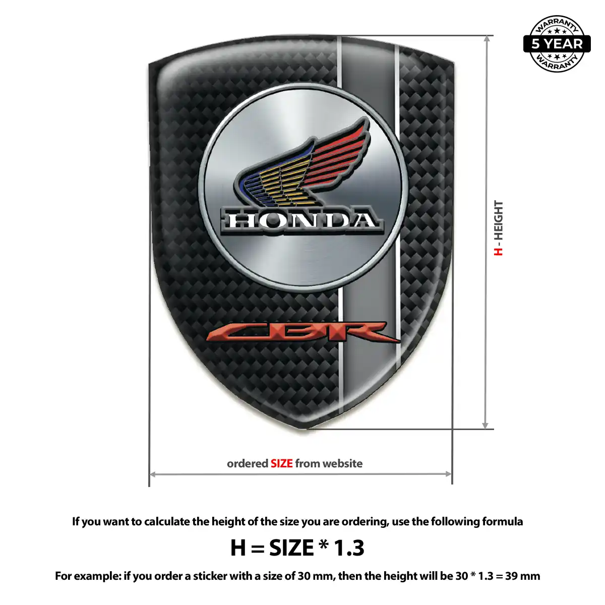 Honda Automotive Emblem Sticker Prime Quality