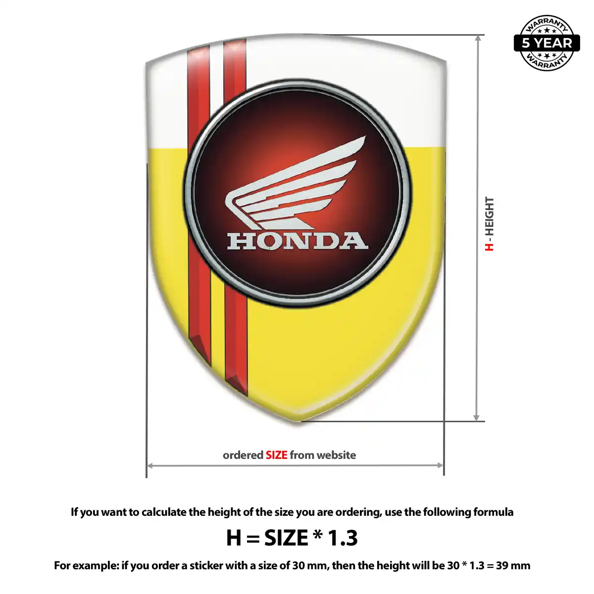 Honda Automotive Emblem Sticker Sleek Style