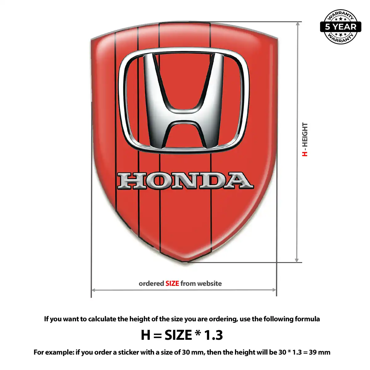 Honda Automotive Logo Sticker Noble Edition