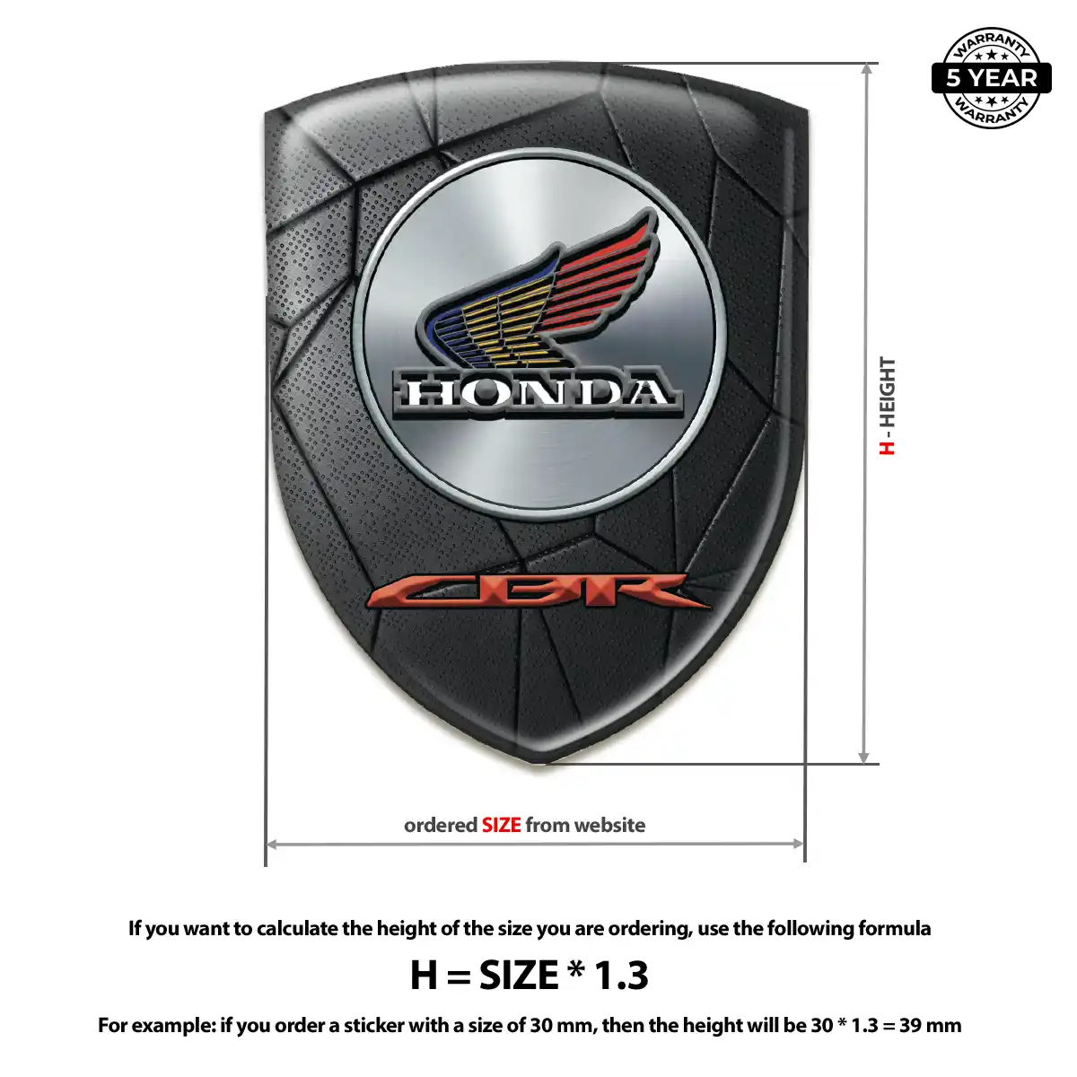 Honda Automotive Logo Sticker Opulent Line