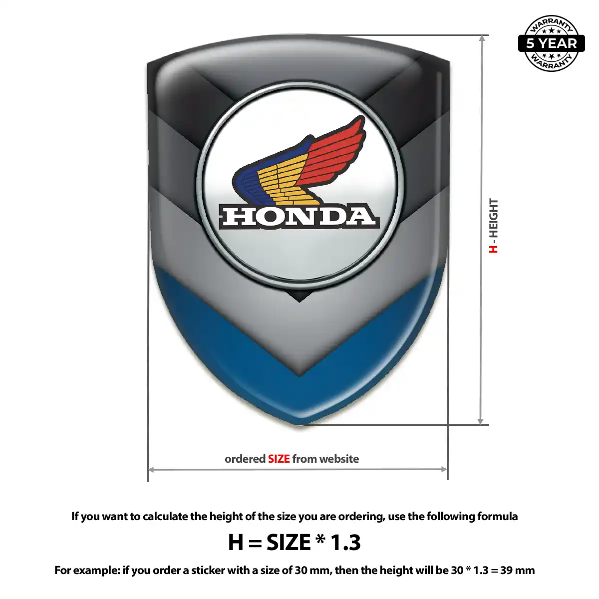 Honda Automotive Logo Sticker Prestige Line