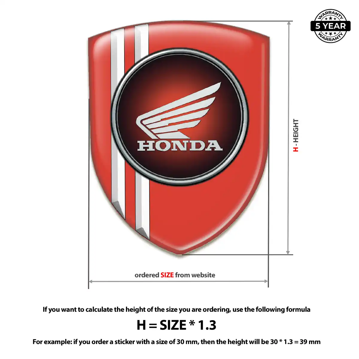 Honda Automotive Logo Sticker Prime Quality