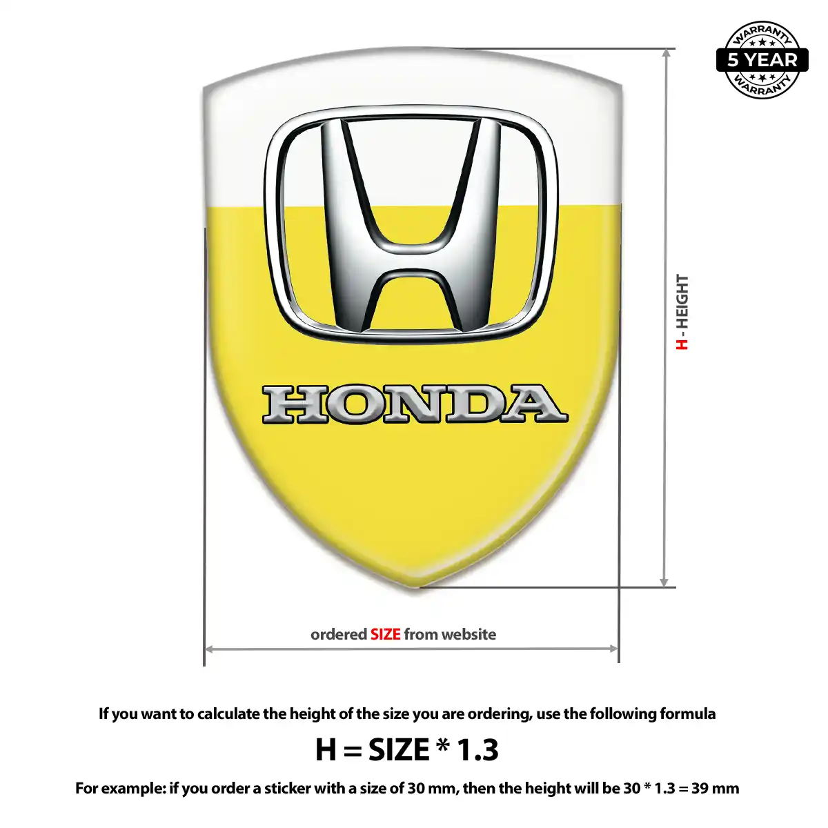 Honda Automotive Logo Sticker Sleek Style