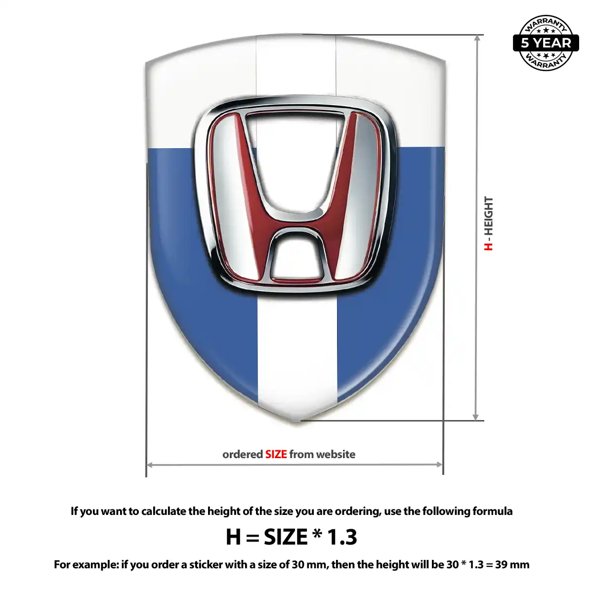 Honda Automotive Logo Sticker Superior Craft