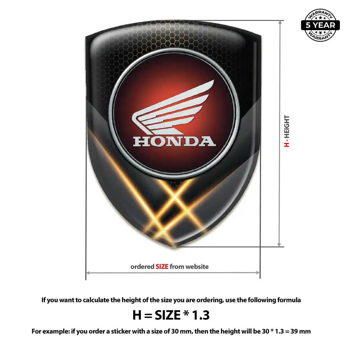 Honda Automotive Resin Decal Deluxe Edition
