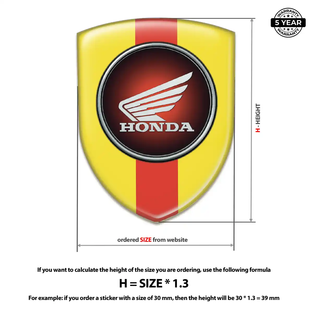 Honda Automotive Resin Decal Elite Edition
