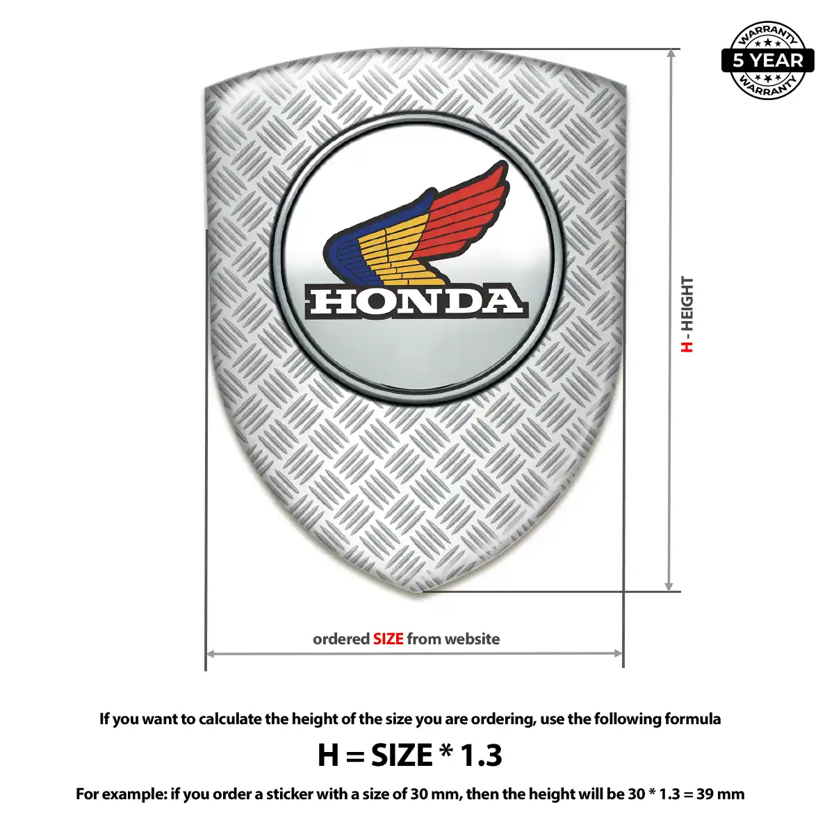 Honda Automotive Resin Decal Interior Luxe