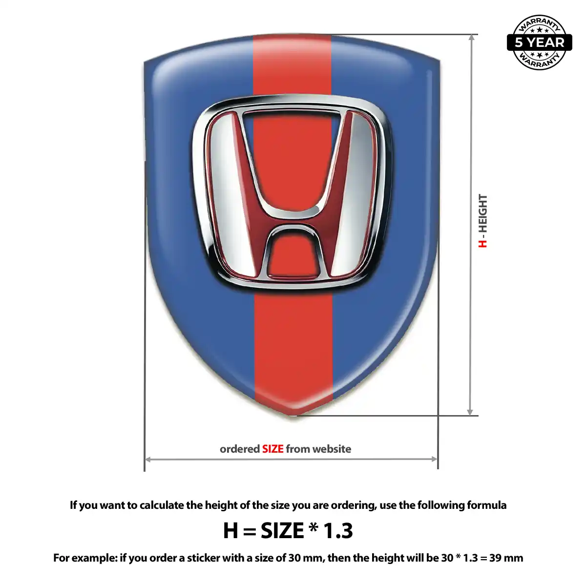 Honda Automotive Resin Decal Resin Elite