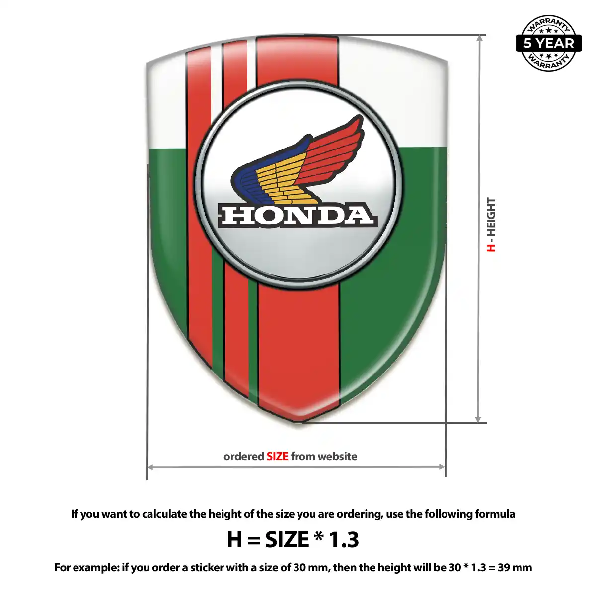 Honda Automotive Resin Decal Resin Luxe
