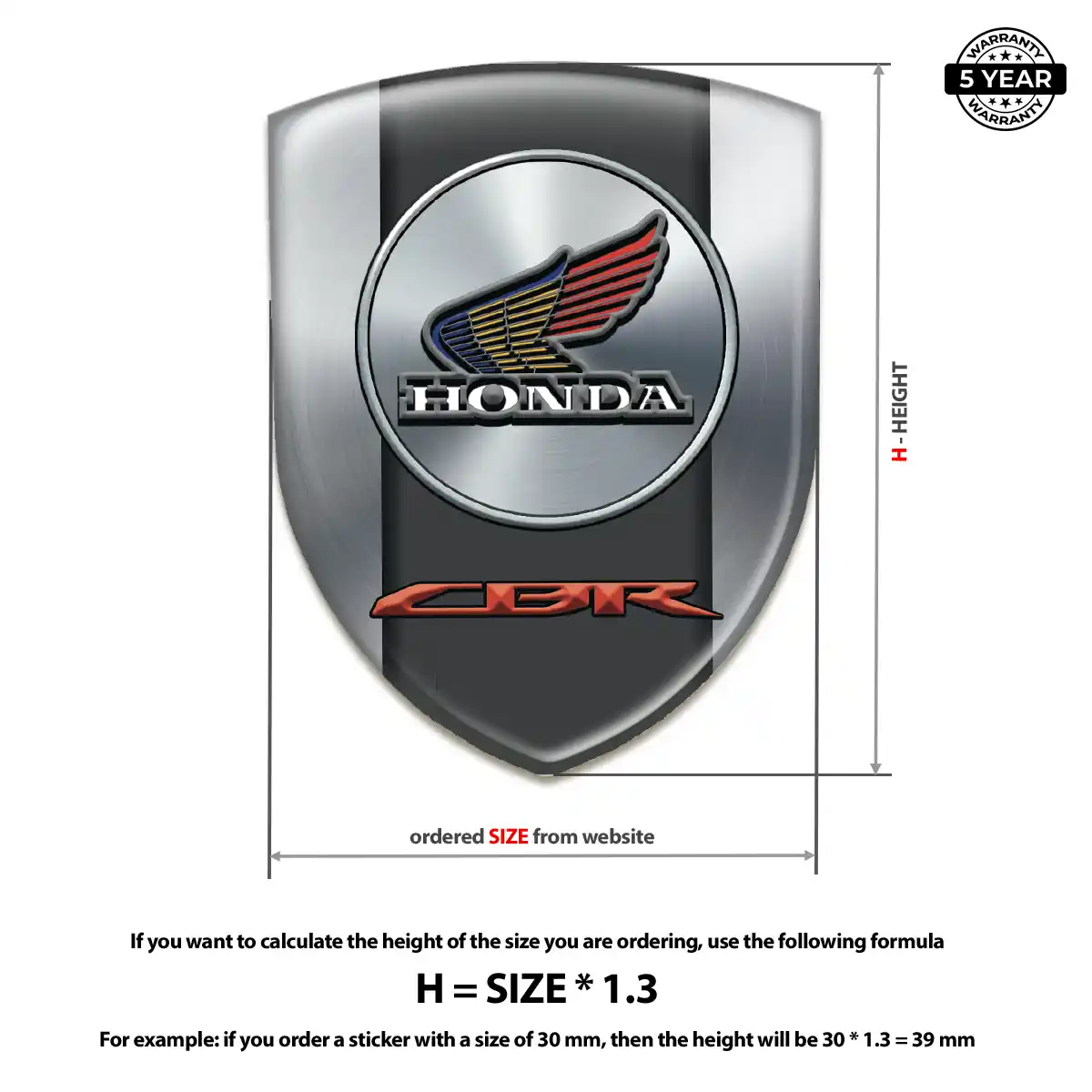 Honda Automotive Resin Decal Superior Craft