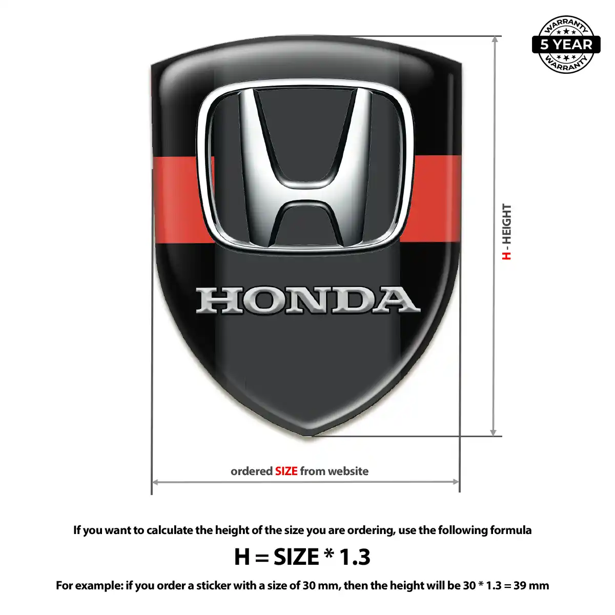 Honda Badge Prime Quality