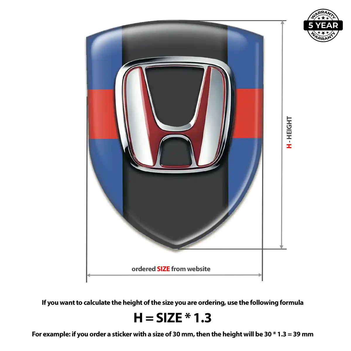 Honda Badge Resin Elite